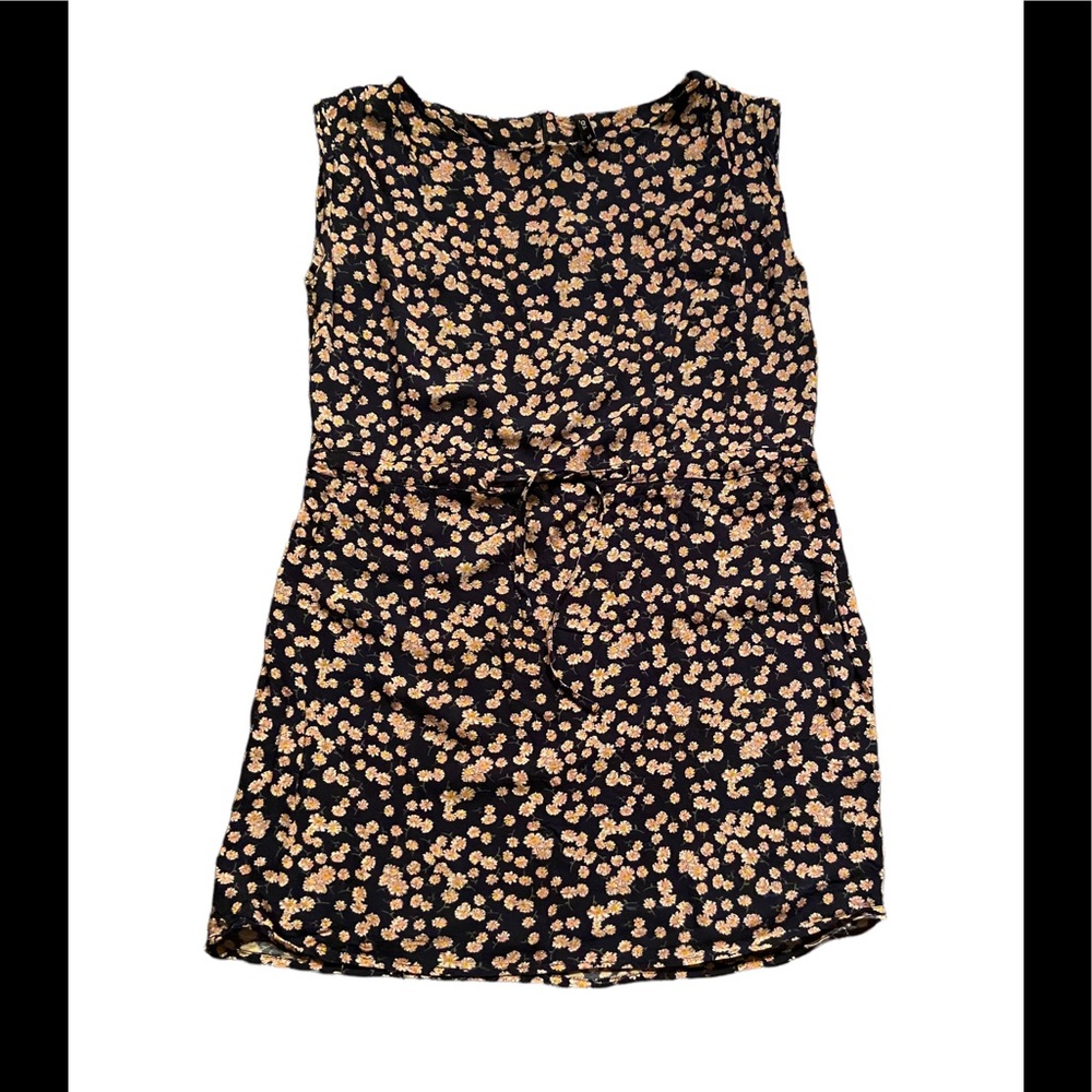 Rio sleeveless floral ditsy print with adjustable waist tie size M